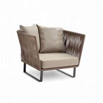 Designer outdoor courtyard rattan sofa combination living room terrace Nordic style rattan sofa chair