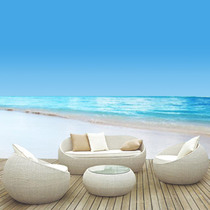 Outdoor furniture Leisure balcony rattan chair sofa courtyard villa living room imitation vine sofa table and chair combination modern sofa