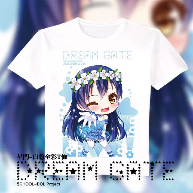 Yêu sống phiên bản Q Nicole South Bird Áo phông trắng Anime xung quanh Váy ngắn tay dài sinh viên tùy chỉnh - Carton / Hoạt hình liên quan những hình dán cute