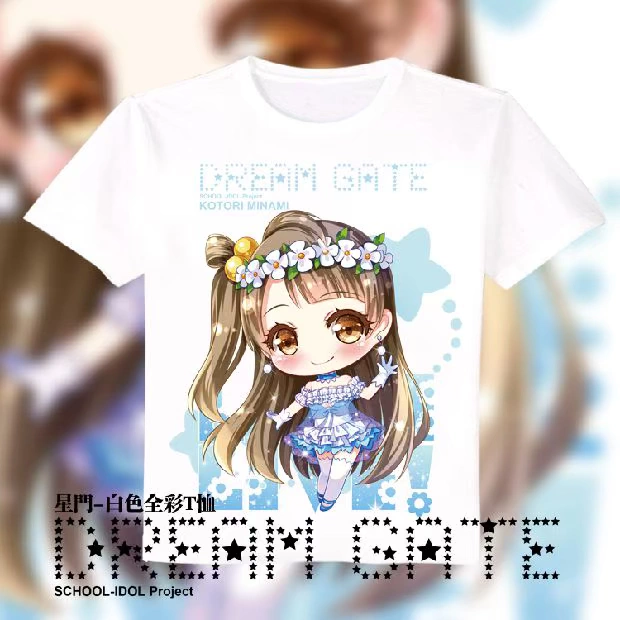 Yêu sống phiên bản Q Nicole South Bird Áo phông trắng Anime xung quanh Váy ngắn tay dài sinh viên tùy chỉnh - Carton / Hoạt hình liên quan những hình dán cute