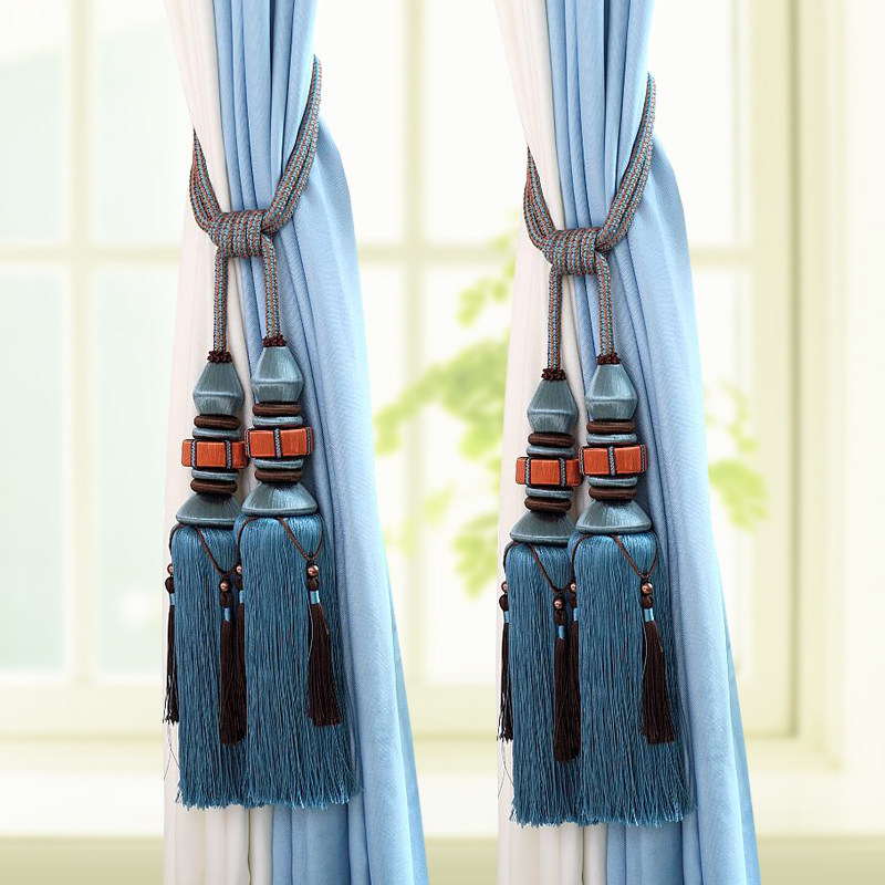 Villa curtain buckle hanging ball double ball tie strap tied rope a pair of hanging ball decoration tassel European tie