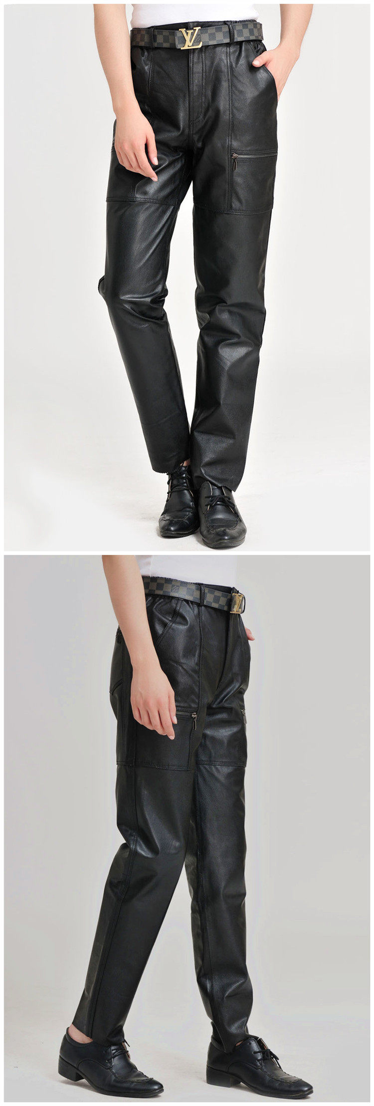 Pantalon cuir homme pantalons fuselés - Ref 1478912 Image 15