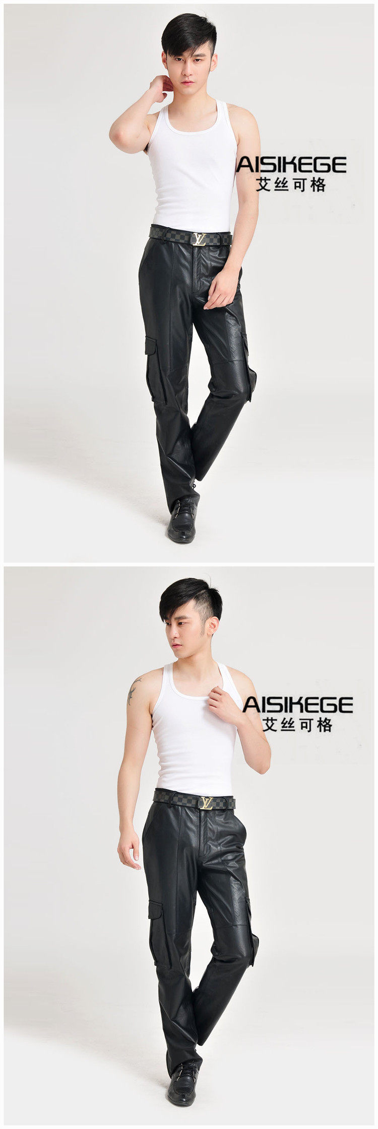 Pantalon cuir homme en vrac pour jeunesse pour hiver - Ref 1491811 Image 21