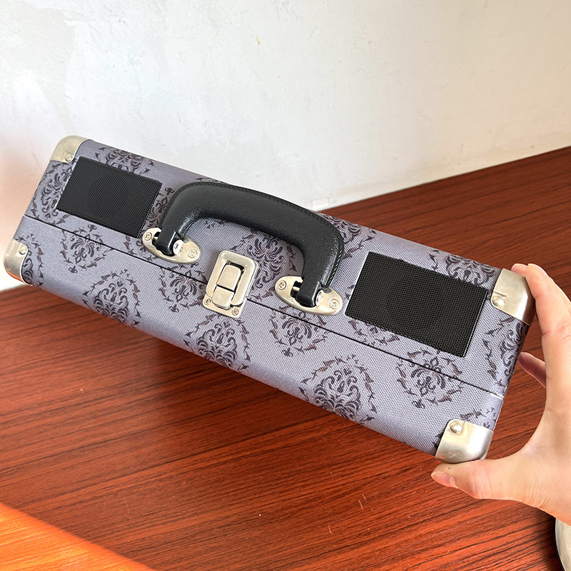 Виниловый проигрыватель 装逼送礼利器！出老美覆古黑胶唱片机3速内置立体声扬声手提箱