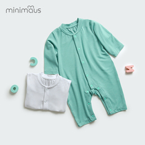 Baby Modal jumpsuit Spring and Autumn Thin Underwear Air Conditioning Clothing Long Sleeve Climbing Baby Summer Pajamas