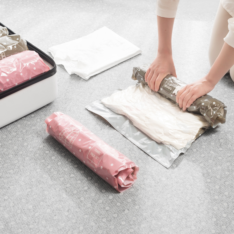 Volume Vacuum Compression Bag Hand Press Type Luggage Clothing Waterproof Collection Travel Cashier Bag For Travel Portable Clothes Finishing Bag