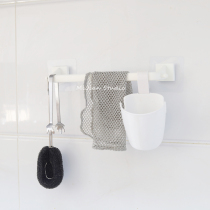 Inter-Mi Stickup-Style Nail-Free Containing Rod Kitchen Toilet Free of perforated placing rods Bathrooms Slippers Rack Fur Towels