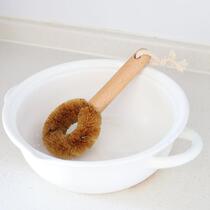 Inter-rice shop main self-use without injury pan natural coconut palm pan brush ins kitchen long handle cleaning brush Japanese wok brush