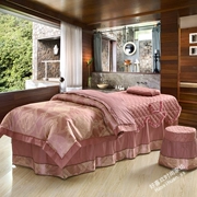 Châu Âu mỹ phẩm bông khăn trải giường denim bông khăn trải giường giường massage thẩm mỹ 80 bộ rộng vòng đầu vuông chung - Trang bị tấm