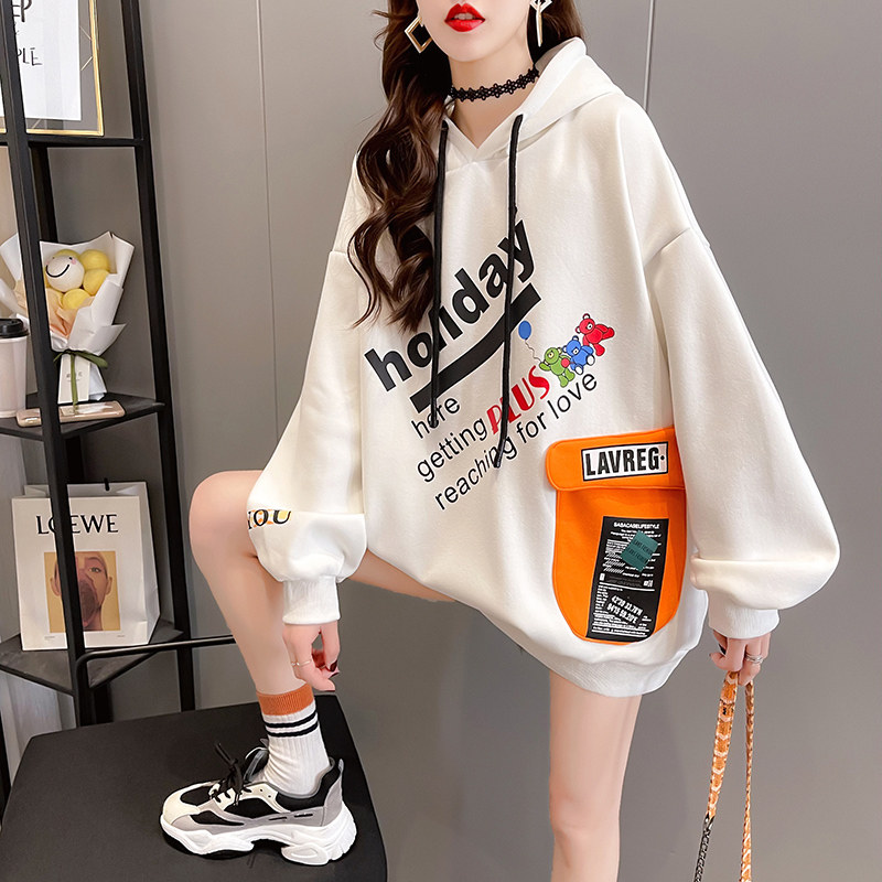 Pregnant women's spring clothing women's clothing women 2022 Spring and autumn new spring medium long version of women's loose jacket outside wearing spring-style blouses