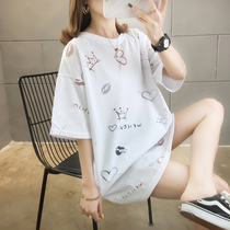 Pregnant women short sleeve women T-shirt summer loose coat short half sleeve clothes summer loose Korean white summer size