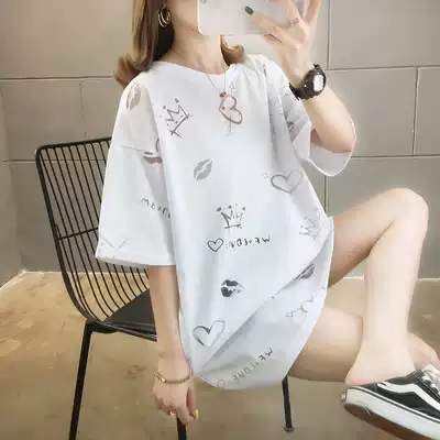 Pregnant women's short-sleeved women's T-shirt summer loose jacket short half-sleeved clothes loose Korean version white summer large size