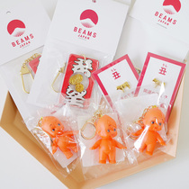 Japan imported BeamsJapan * Obitsu cartoon Chubi doll keychain Imperial Guard brass bag pendant