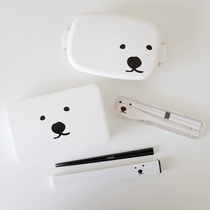 Japanese imported Hokkaido Sapporo Yuanshan Zoo Polar Bear Japanese lunch box can be heated by microwave oven