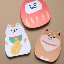 Dharma cat firewood dog desktop porch storage plate decoration ornaments Japanese paper cartoon key tray