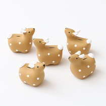 Japans imported Nakagawa government seven Nara limited fawn Japanese desktop ornaments to pray for blessings