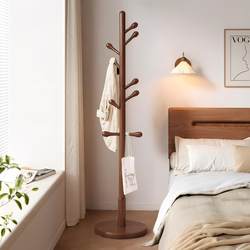 Solid Wood Hanger Floor Bedroom Hanger 2025 New arrival Coat Rack For Home Vertical Clothes Hanger Bag Rack