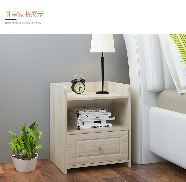 tủ đầu giường nhỏ gọn phòng ngủ giường tủ bảo quản hiện đại tủ tủ giường đơn giản ký túc xá lắp ráp tủ khóa tủ - Buồng tủ quần áo thông minh
