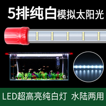 Led fish tank lamp aquarium lighting super bright waterproof butterfly koi tropical fish aquatic plant lamp pure white light