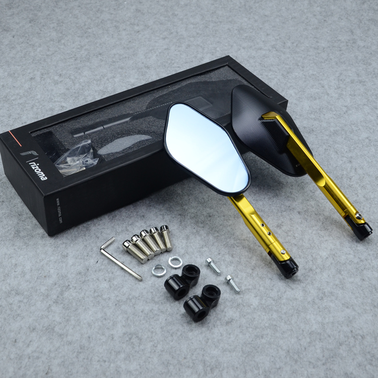 Phụ kiện xe máy CNC hợp kim nhôm chất lượng cao gương nhỏ gương chiếu hậu quái vật Gương dài - Xe máy lại gương gương xe dream thời trang