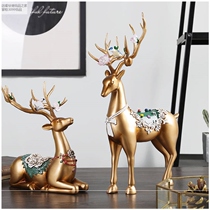 Decoration Decoration Lucky deer decoration Living room wine cabinet TV cabinet Entrance room decoration Wedding gift