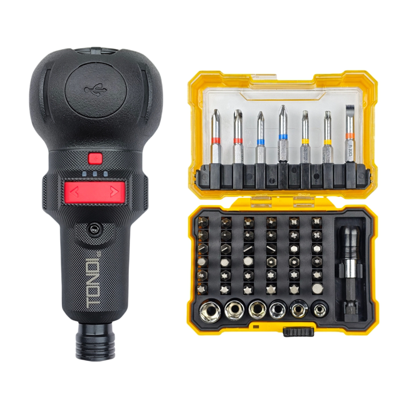 Three-Speed Variable Speed Electric Screwdriver with Adjustable Torque, Brake, Hoist Handle, Metal Gearbox, Electric Screwdriver, Hand Drill Set