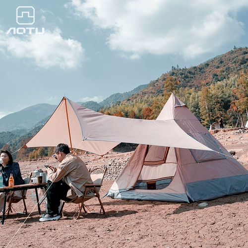 Портативная складная палатка, дорожное снаряжение для кемпинга, пирамида, увеличенная толщина