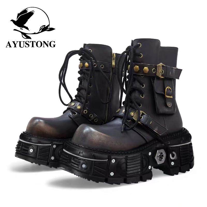 Ayustong gothic motorcycle boots: the punk trend is here, and it