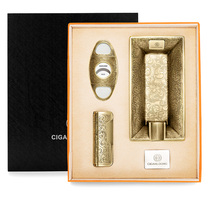 CIGARLOONG cigar tool set lighter ashtray cigar scissors three-piece gift box packaging