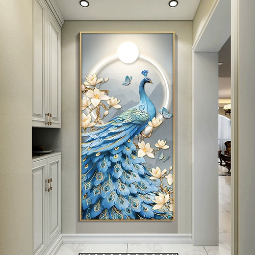 Простая северная павлина магнолия цветочный крыльцо 5D Diamond Painting 2023 Новая гостиная, полная вышитых бриллианто