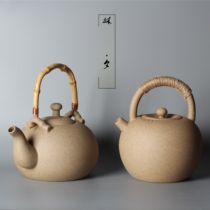 Lin Xi coarse pottery large capacity tea kettle kung fu tea set electric pottery stove special kettle bamboo lifting beam ceramic pot