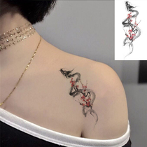 Men and women waterproof plum blossom dragon tattoo stickers wrist ankles collarbone ink color dragon color lasting pattern tattoo stickers