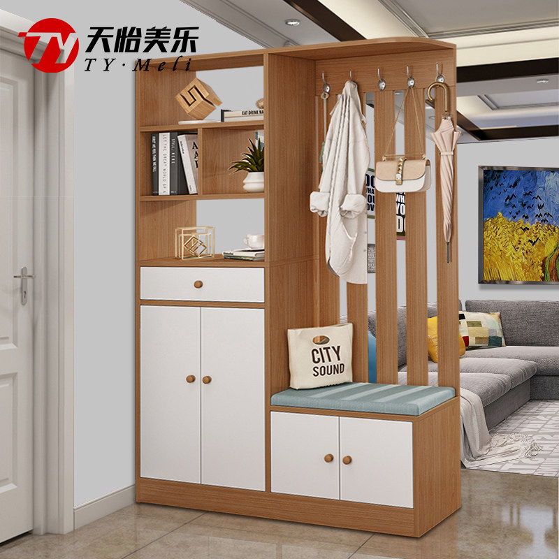 Custom porch cabinet shoe cabinet integrated household multi-functional modern minimalist small apartment partition cabinet living room storage cabinet