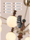 Medieval-Style Living Room Chandelier with Projection, Bamboo-Style French Retro-Style Hall Lamp, Bedroom and Dining Room Lamp, 2026 New Model