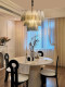 French-Style Vintage High-End Light Luxury Dining Room and Bedroom Chandelier, Italian Murano Gradient Glass Villa Living Room Lamp