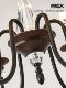 French Retro Candle Crystal Chandelier Black American Light Luxury Lamp Mid-Century South Asian Style Dining Room Bedroom Living Room Lighting Fixtures