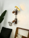 Vintage Bedside Lamp for Bedroom, Retro Bauhaus Solid Wood Living Room Study Rotatable Reading Lamp, Corridor Aisle Wall Lamp