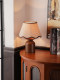 French-Style Vintage High-End Solid Wood Table Lamp Designer Bedroom Study Retro Fabric Bedside Lamp Ambiance Lamp