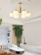 Medieval wood style retro glass chandelier French cream living room bedroom dining room modern simple persimmon lamps