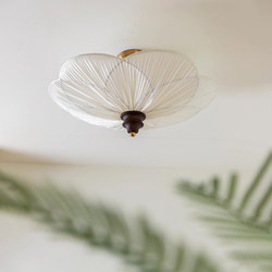 French Mid-Century Style Bedroom Fabric Ceiling Lamp, South Asian Style Retro Plum Blossom Room Lamp, Japanese Style Living Room Study Lighting Fixtures
