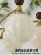 Vintage Cream-Style Chandelier, Eye-Friendly Main Light for Living Room, French Retro Bedroom, Dining Room, Study, White Ash Wood Magic Bean Lamp