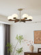 French-Style Vintage Living Room Chandelier, Designer Wabi-Sabi Style Bedroom Lamp, American Retro Solid Wood Hall and Dining Room Lighting Fixtures