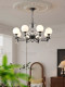 French-Style Crystal Magic Bean Chandelier, Vintage Living Room Cream Retro Simple Modern Hall Bedroom Main Light, Black New Model