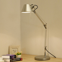 Simple Creative Metal Office Work Learn to read eye-guarding LED dimming desk folded long arm lamp incandescent