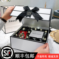 Gift packaging box ins wind net celebrity birthday gift box empty box girl heart to send girls with hand gift box high-end