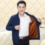 Áo khoác nam áo khoác trung niên cộng với nhung dày 40-50-60 tuổi trung thu áo khoác blazer