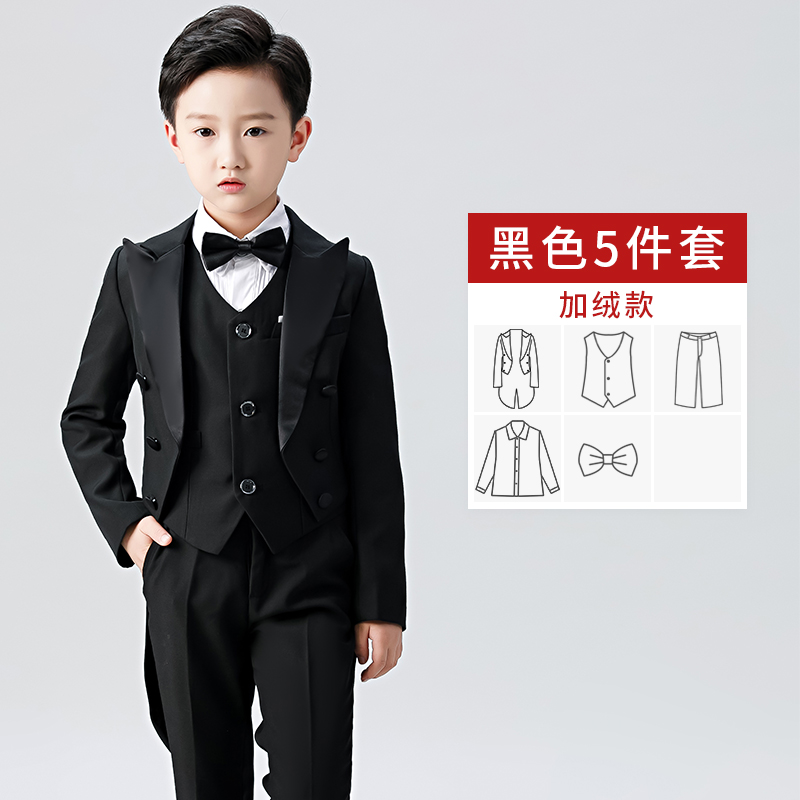 Trẻ em ăn mặc cậu bé tuxedo hoa trẻ em phù hợp với phù hợp với đàn piano cưới chủ showsuit showsuit.