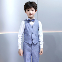 Childrens performance suit suit vest suit Child flower girl dress Boy piano performance suit host suit spring