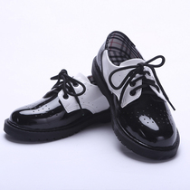 Childrens leather shoes Boys pu single shoes black student Korean version of casual performance shoes Little boy school etiquette shoes spring