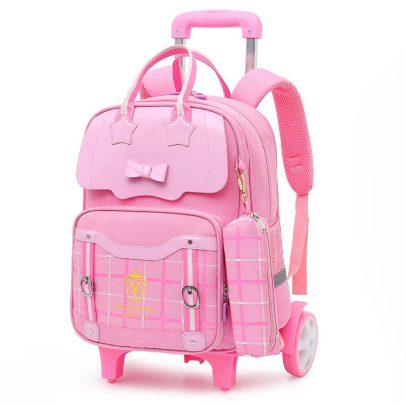 Schoolbag girls primary school student trolley one, two, three to six grade girls, junior high school girls, light children's backpack